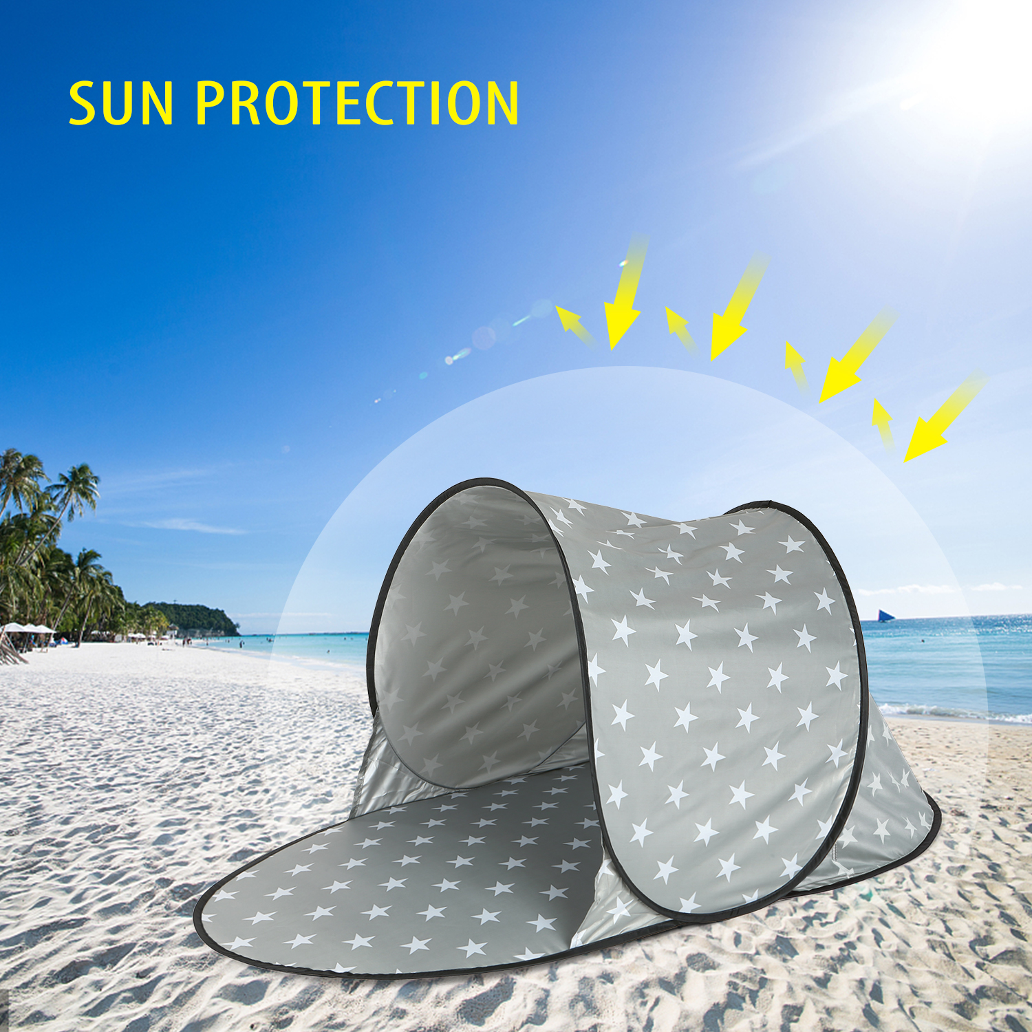 Cheap Goat Tents Beach Tent Pop up Tent Summer Sea Sun Shelters Garden Outdoor Camping Water resistant Tent Tents 